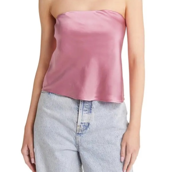 NWT Reformation Spritz Silk Tube Top Size L - Picture 1 of 3